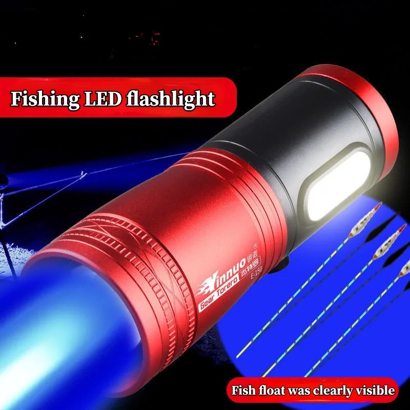 Fishing Light - Przenośna latarnia wędkarska, ładowalna, 4 źródła